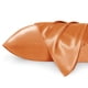 thumbnail image 1 of Juego de fundas de almohada Bedsure tamaño king satinado naranja quemado, 2 unidades, 1 of 8