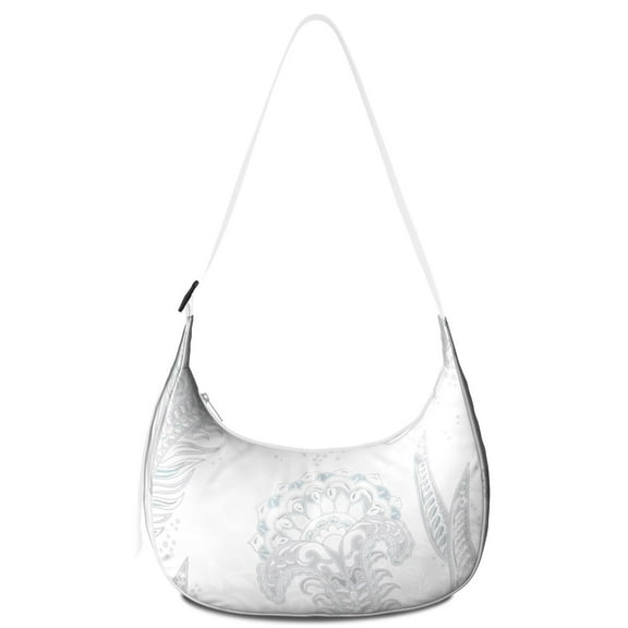 Crossbody Bag for Women Adjustable Strap Lightweight Nylon Vintage Paisley Boho Floral Geometric Pattern Artistic Elegant Small Purse