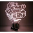 thumbnail image 5 of Tank Combat Army Vehicles Planes Trains and Automobiles Name Night Light Up Lamp Shape LED Personalized Custom Made Desk Table Lamp, It's Wow, with Remote 16 Colors Changing, Great Gift, 5 of 10