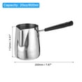thumbnail image 2 of Uxcell Coffee Pot, 20oz/600ml Stainless Steel Coffee Warmer Coffee Maker Coffee Heating Melting Milk Pot with Spout, 2 of 5