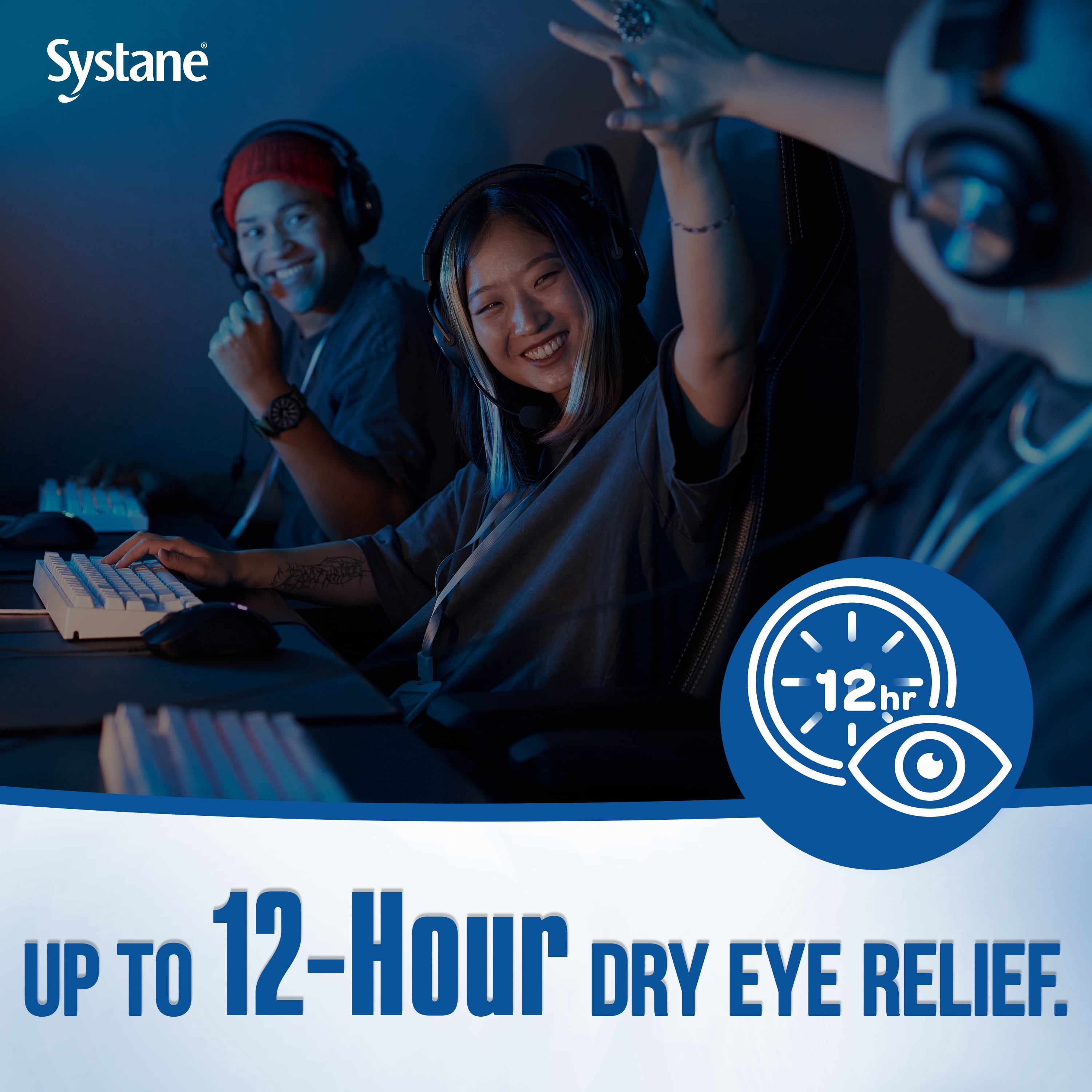 Systane PRO Preservative Free Eye Lubricant Drops for Dry Eyes, Hydrate, Restore & Protect (2 x 10 mL)