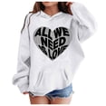 thumbnail image 4 of Valentine's Day Hoodies for Youth Hoodies Love Print Oversized Hoodie Long Sleeves Warm Loose Pullover Girls' Fashion Hoodies & Sweatshirts for Girls 8-9, 4 of 5