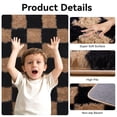 thumbnail image 6 of ZENELESS 8x10 Fluffy Rug for Living Room,Checkered Shaggy Soft Anti-Skid High Pile Carpet for Boys Girls Teen Room Dorm Home Decor,Black and Camel, 6 of 7