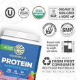 thumbnail image 3 of Proteína Vegana en Polvo con BCAA | Proteína de semilla de cáñamo orgánica, sin gluten, sin OGM, sin lácteos, soja, sin azúcar, proteína en polvo baja en carbohidratos a base de plantas | Baya 15 SRV, 3 of 5