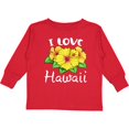 thumbnail image 3 of Inktastic I Love Hawaii Hibiscus Flowers Boys or Girls Long Sleeve Toddler T-Shirt, 3 of 5