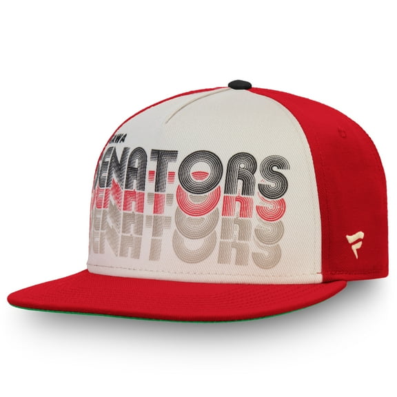 Men's Fanatics Cream/Red Ottawa Senators True Classic Snapback Hat