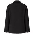 thumbnail image 6 of Mifsaly Womens Cropped Trench Jackets Notched Lapel Double Breasted Wool Coats Fall Winter Fashion Stylish Going Out Dating Shopping Work Office Casual Outfits Black,S, 6 of 7