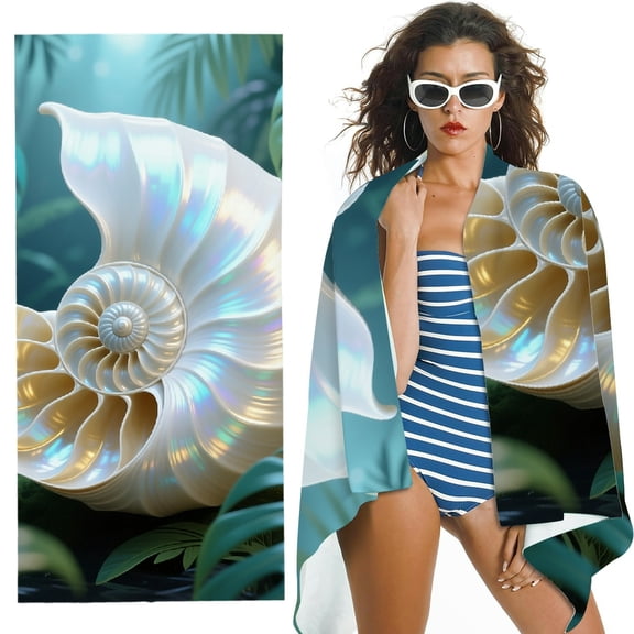 RKSupls Seahorse  Quick Dry Sand-Free Large Pool Beach Towel for Travel Camping
 -Soft Microfiber, for Bathroom,Beach, Soft Super Absorbent- 30x60 in