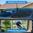 thumbnail image 5 of Windshield Cleaner Tool, Car Interior Cleaning Kit with Extendable Handle and 3 Reusable Microfiber Pads, Auto Glass Wiper and Detailing Brush Kit for Car & Home Window, Blue, 5 of 7