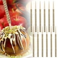 thumbnail image 4 of 12Pcs Candy Apple Sticks, 5.8 Inch Wooden Skewers, Bling Rhinestone Sticks, Caramel Apple Picks, Cake Pop Sticks, Fruit Treats Skewers & Party Dessert Sticks with Diamond Mesh for Holiday Decor, 4 of 8