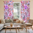 thumbnail image 2 of Spring Floral Kitchen Curtain for Berdoom Living Room Cafe 72 Inch Length, Retro Watercolor Flowers Leaves Plants Purple Tiers Curtains Light Filtering Drapes Window Treatment 2 Panels 52"Wx72"L, 2 of 8