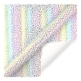 thumbnail image 1 of Foil Wrap Paper with Striped Patterns and Festive Birthday Lettering for Celebrations and, 1 of 6