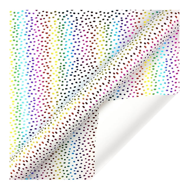 Foil Wrap Paper with Striped Patterns and Festive Birthday Lettering for Celebrations and