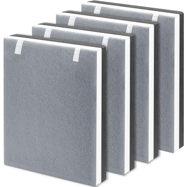4 Pack Vital 100 Replacement Filter Compatible with LEVOIT Vital 100 Air Purifier, High-Efficiency Activated Carbon Filter Set, Part Number 100-RF