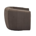 thumbnail image 4 of Noble House Modern Velvet Swivel Club Chair,Tub Design with 360-Degree Rotation,No Assembly Required,Dark Brown, 4 of 10