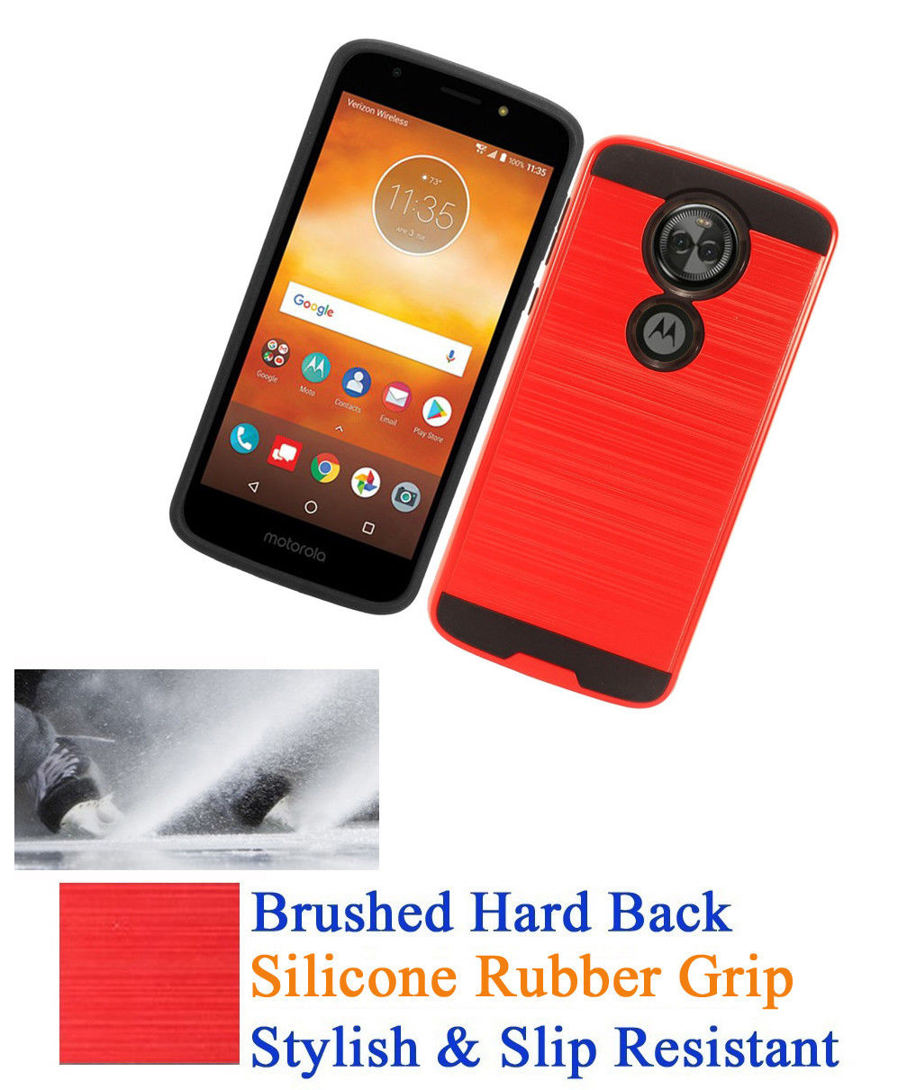 Custodia Ibrida Antiurto TMAN Per Motorola Moto E5 Supra &ndash; Sottile, Rigida E TPU, Nuova