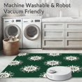 thumbnail image 5 of ODIKA 3'x5' Machine Washable Non-Slip Area Rug, Winter Snowflake Medallion Design Seasonal Celebration Floor Covering High Traffic Rug with Pad, Green, 613253, 5 of 8