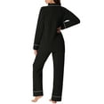 thumbnail image 6 of MINTREUS Women's Pajama Sets Knit Long Sleeve Button Down Pjs Soft Sleepwear Lounge Sets with Pockets, 6 of 9
