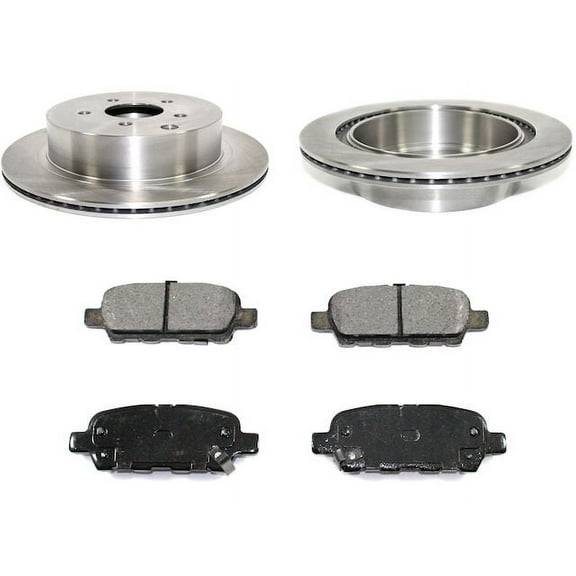 Rear Brake Pad and Rotor Kit - Compatible with 2013 - 2020 Nissan Pathfinder 2014 2015 2016 2017 2018 2019