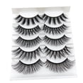 thumbnail image 3 of 5 Pares De Pestañas Gruesas De Imitación Gruesa En 3D perfecl Conjunto De Herramientas De Belleza De Maquillaje Natural, 3 of 8