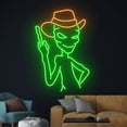 thumbnail image 4 of Handmadetneonsign Cowboy Alien Led Sign, Alien Cowboy Girl Neon Light, Alien Cowboy Hat Neon Sign, 4 of 5