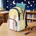 thumbnail image 3 of Uorisanigo Yellow Baseball Drip School Backpack 4-Piece Travel Set, Large Capacity Bookbag with Picnic Lunch Box, Water Bottle Sling Bag and Pencil Case, Adjustable Straps for Comfortable Fit, 3 of 7