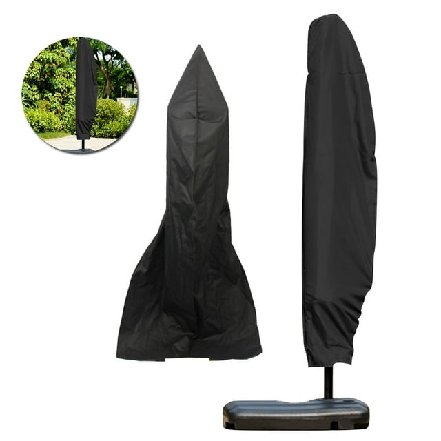 POINTERTECK Housse de Parasol de Patio Extérieur Imperméable Résistante aux UV Antipoussière avec Fermeture Éclair-265cm