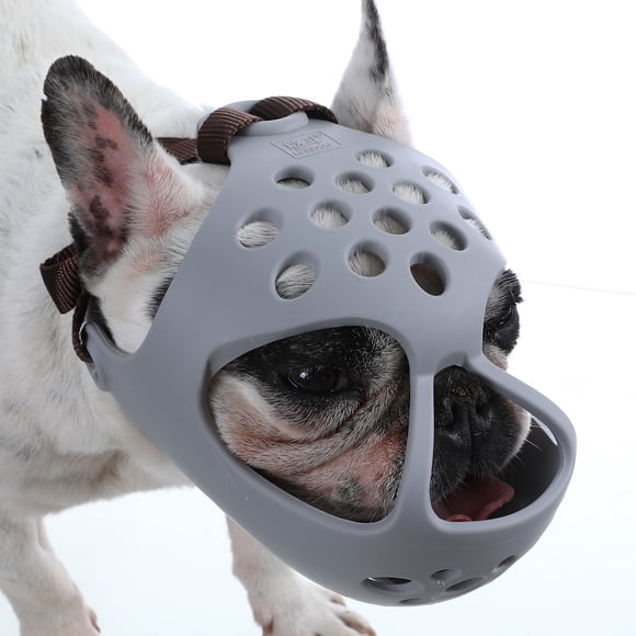 Bozal de perro para perros de hocico corto Agujeros transpirables Evitan morder Masticar Tomshoo Hocico de malla