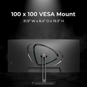 Deco Gear 34” Ultrawide Curved Monitor, 3440x1440 VA Display, 180Hz 1ms MPRT Adaptive Sync, 1500R HDR Ready 100% sRGB Dual HDMI/DP 21:9 Aspect Ratio