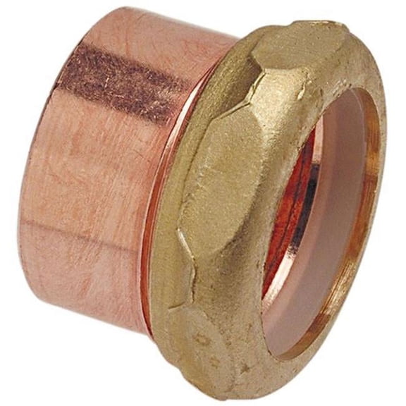 Nibco Adapter,Wrot Copper,1-1/2" Tube,CxSJ 9017 11/2X11/2