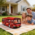 thumbnail image 5 of City Bus Toy for Kids,with Lights & Music,Traffic Vehicle Play Toy for Boys Toddlers 2-4,Red, 5 of 6