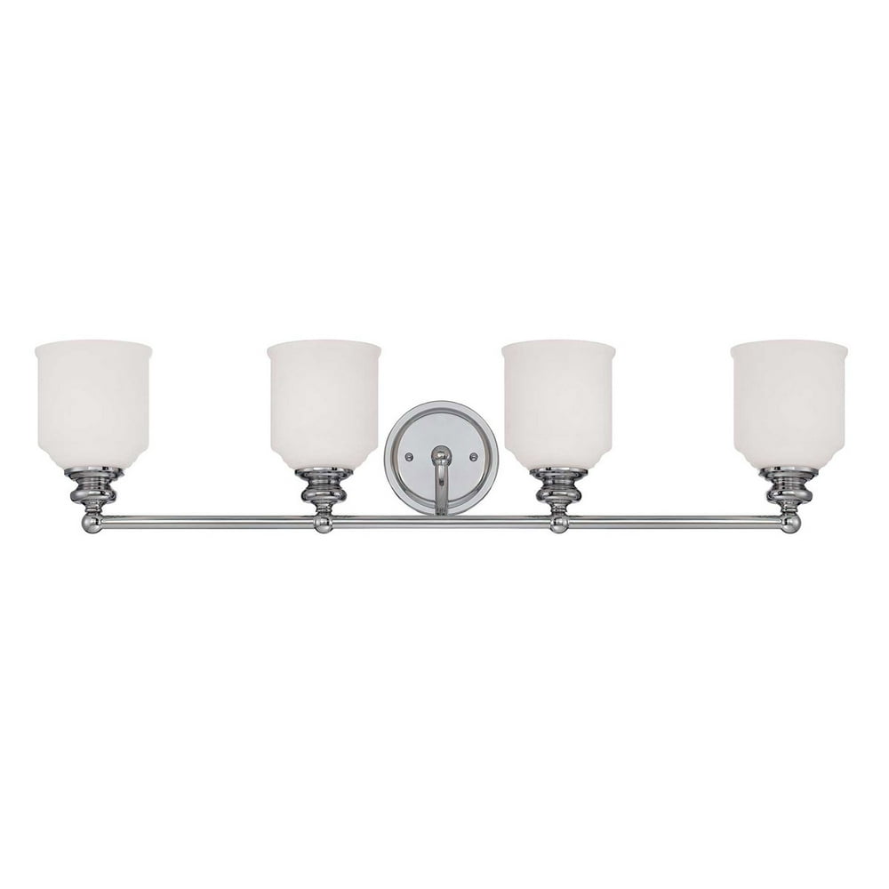 Bathroom Vanity 4 Light With Polished Chrome Finished E Bulbs 34 inch