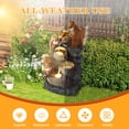 thumbnail image 2 of Haverchair 23.6" Outdoor Water Fountain with LED Lights, 4-Tier Squirrels Hazelnut Bowls Garden Fountain, Modern Cascading Waterfall Fountains for Garden, Patio, Backyard, Deck, Porch and Home Decor, 2 of 7
