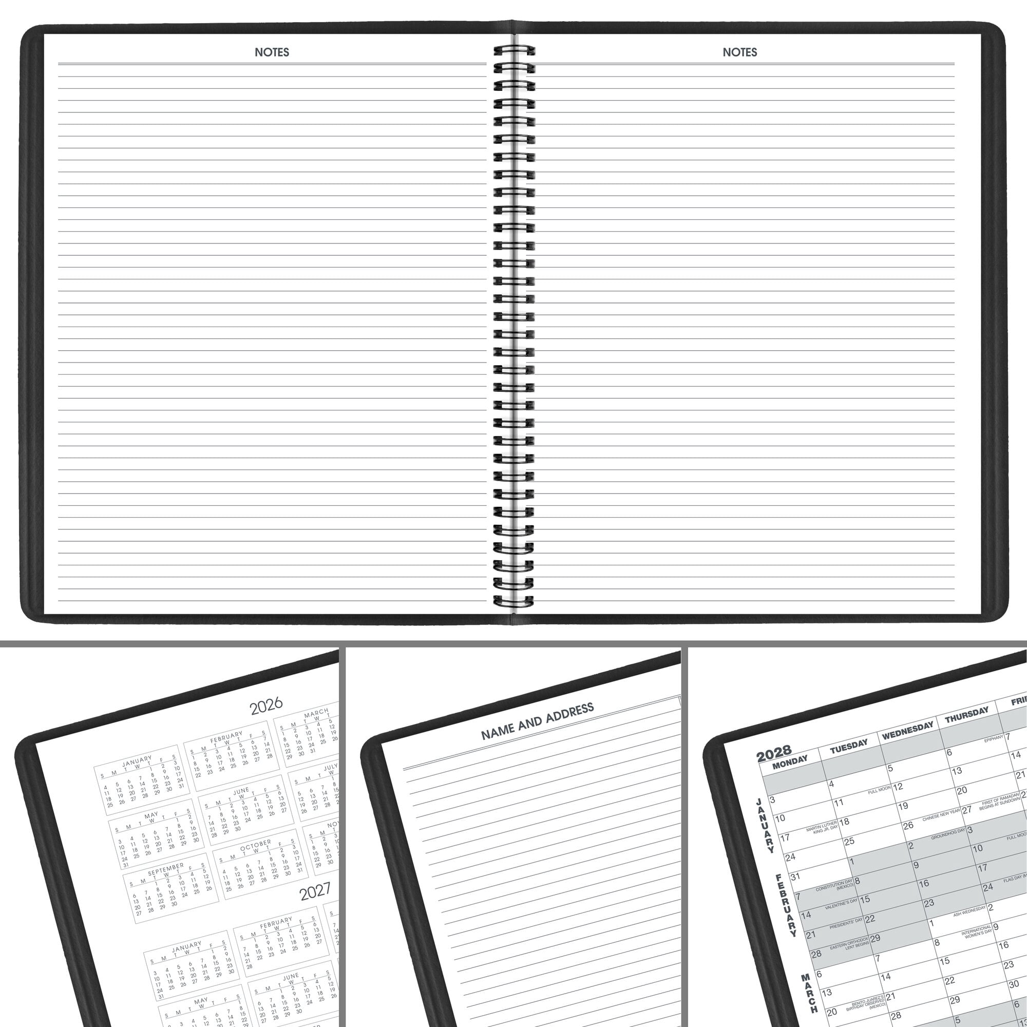 AT-A-GLANCE 2027 15-Month Monthly Planner Black Large 9 x 11 - Monthly Planners