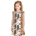 thumbnail image 1 of Fotbe Funny Cats Vestido de Dormir para Niñas de 3 a 10 Años, Mangas Cortas, Estilo Princesa, Pijama Camisón con Mangas Voladas-Medium, 1 of 6