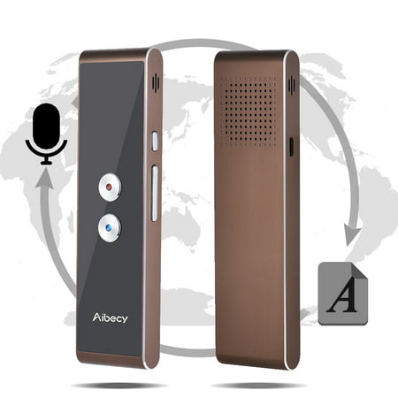 Aibecy Real-time Multi Language Translator Speech/ Text/ Photo/ Session Translation Device with APP for Business Travel Shopping English Chinese French Spanish Japanese (Best Iphone Speech To Text App)