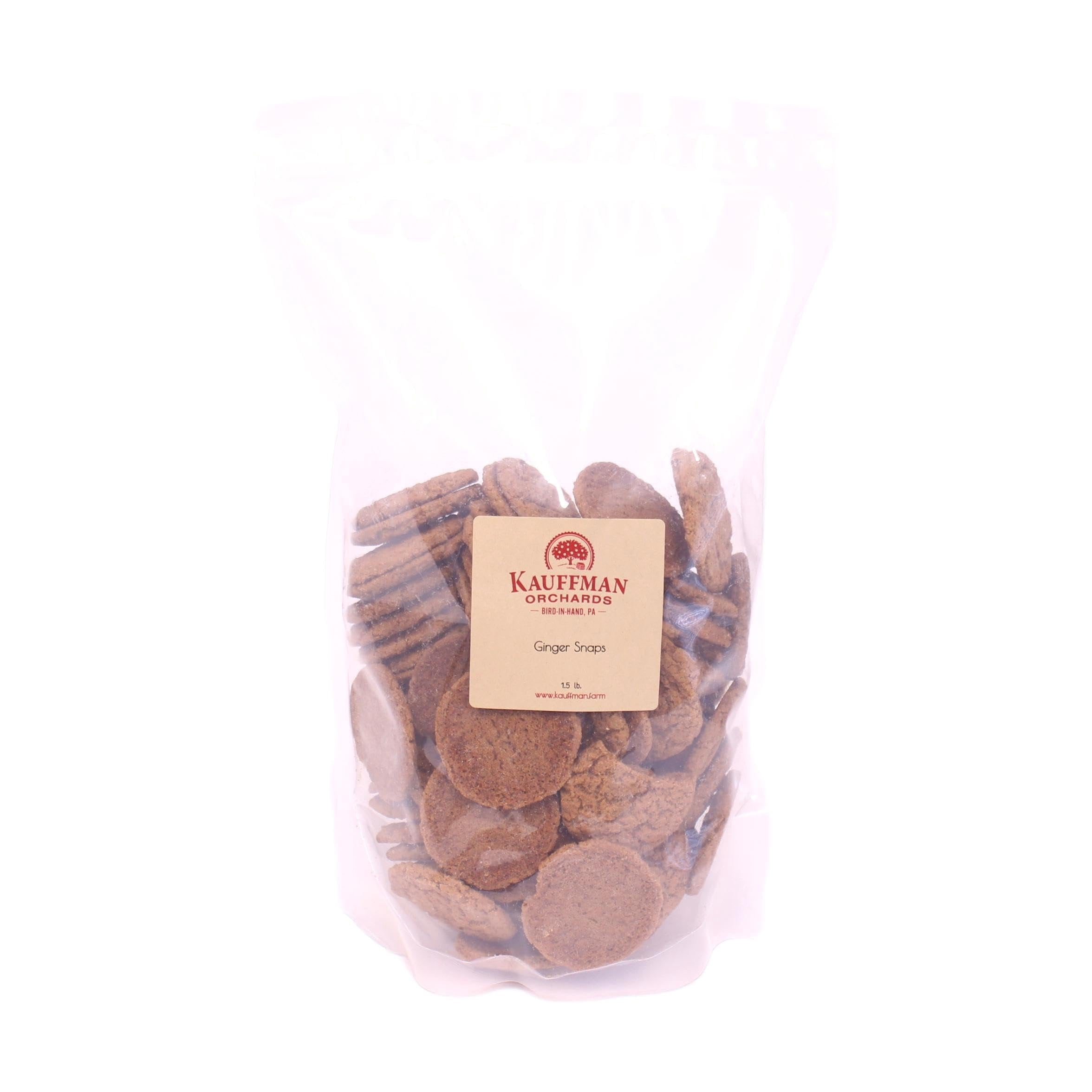 Kauffman Orchards Ginger Snap Cookies, Bulk 1.5 Pound Bag