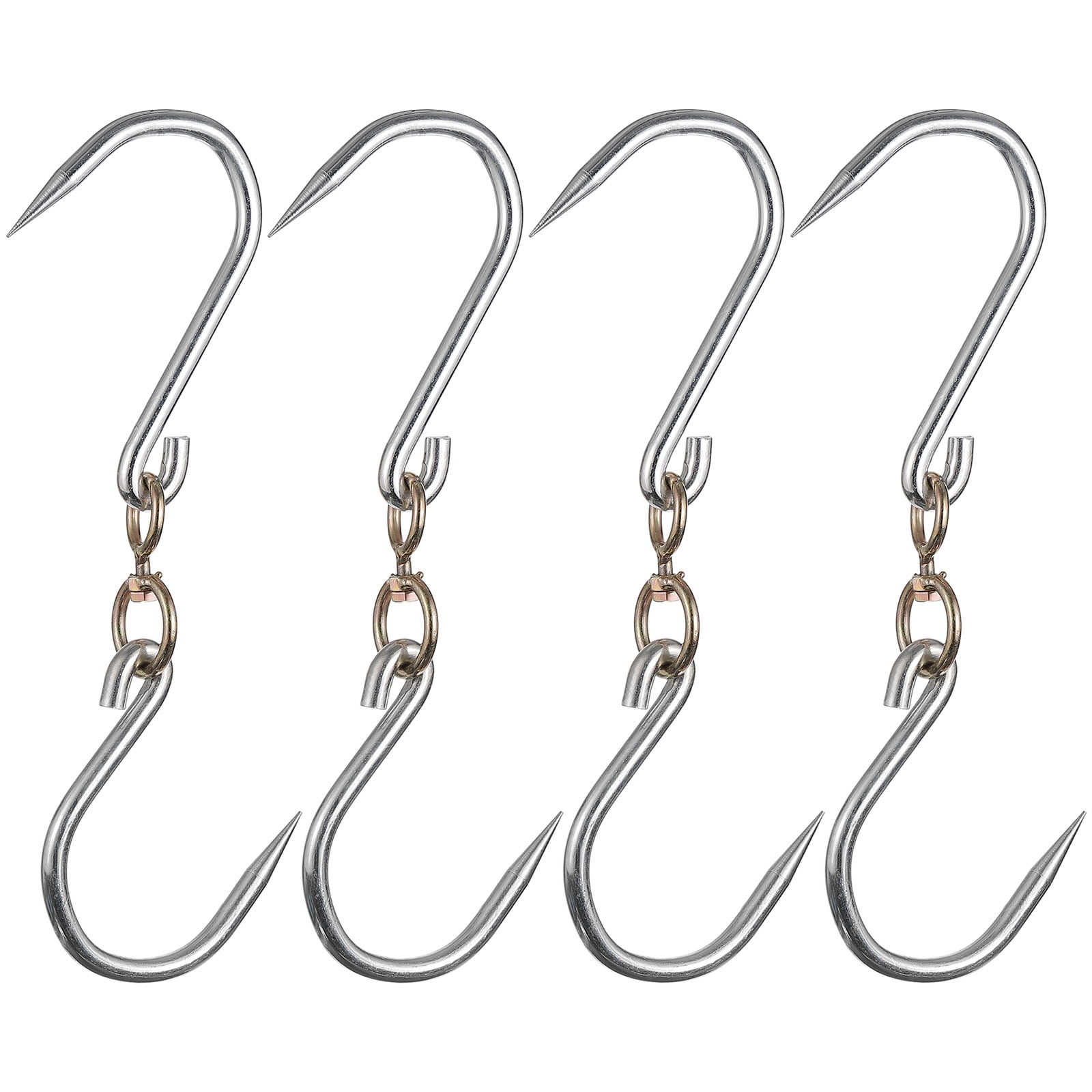 Uxcell 15.3'' Swivel Meat Hooks, 0.49'' Thickness Galvanized Processing
