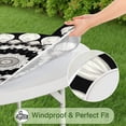 thumbnail image 5 of Black White Tie Dye Mandala Pattern Round Fitted Tablecloth with Elastic Edge,Dining Table Cover Waterproof,Outdoor Round Tablecloth for Camping,Dining,Indoor and Outdoor, 5 of 7