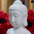 thumbnail image 2 of Sienna Ceramic Meditating Buddha Figurine in Anjali Mudra, 2 of 7