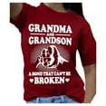 thumbnail image 2 of Blmnix Short Sleeve Spring Womens Tops 2024 Red Loose Grandma Crew Neck Graphic T-Shirts Trendy Shirts, 2 of 8