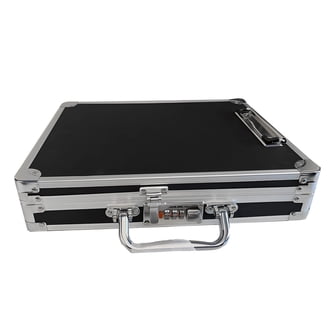 Lockable Portable Aluminum Hard Briefcase Safe Document Organizer