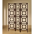 thumbnail image 1 of Paravent Moderne à Motifs Circulaires en Bois, Marron, 1 of 1