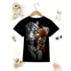 thumbnail image 2 of Camiseta con estampado 3D de tigre para jóvenes: transpirable, informal y holgada, de cuello redondo, para niños y niñas, moda de verano., 2 of 7