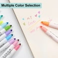 thumbnail image 3 of EooUooIP - Rotuladores resaltadores dobles de colores surtidos, 12 colores, punta ancha y fina, juego de rotuladores pastel para estudiantes, oficinas y aulas, 3 of 5