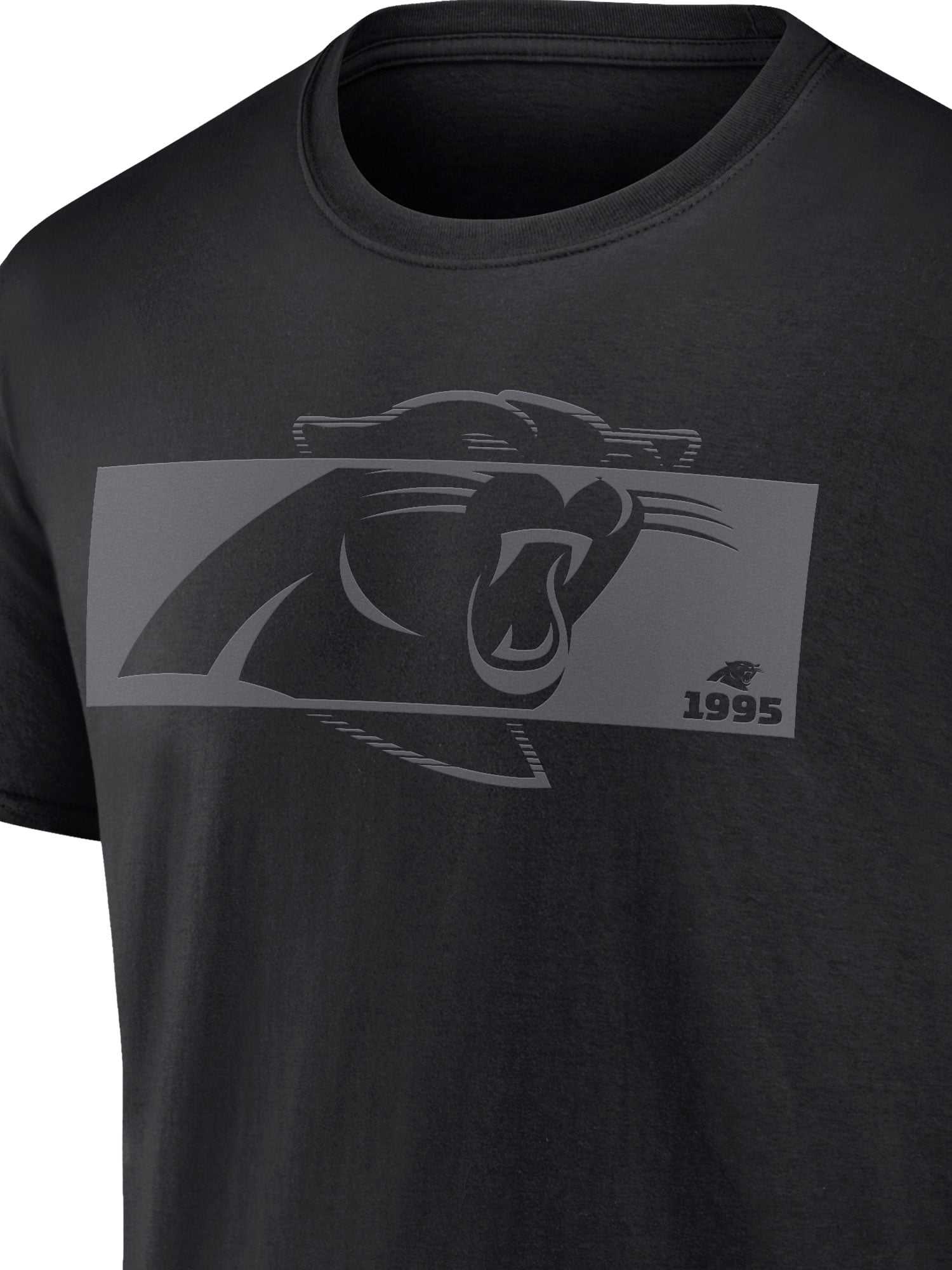 NFL Carolina Panthers Men's Cotton Black Short Sleeve T-Shirt