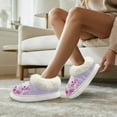 thumbnail image 4 of POLERO Adorable Axolotl Floral Print Fuzzy Slippers for Women Indoor Non-slip Thick Sole Winter House Slippers Home Shoes Gift for Women, Size 5-6, 4 of 7
