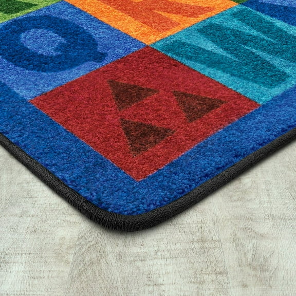 Colorful Learning 7'8" x 10'9" area rug in color Multi