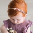thumbnail image 4 of Baby Girl Floral Headbands- 3pcs Nylon Headband Handmade Flower Crown Elastic Hairband Newborn Toddler Hair Accessories Gifts for Girls, 4 of 6