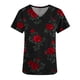 thumbnail image 2 of TaTaai Romantic Heart Print Women Scrub Blouse Premium Cotton Regular Fit Short Sleeve V Neck Functional Pocket Non See Through Nurse Work Daily Wear Gift, 2 of 5